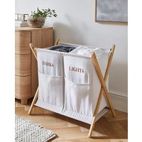 Cream Split Laundry Hamper Cream - JD Williams