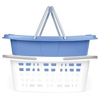 Beldray Set of 2 Laundry Baskets Blue Blue - Beldray