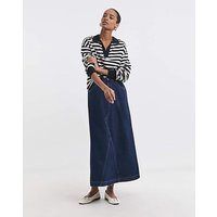 Pure Cotton Raw Edge Line Denim Skirt JD Williams