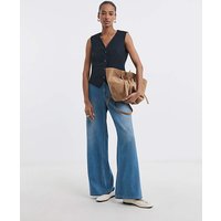 Mid Premium Drape Wide Leg Jean MID