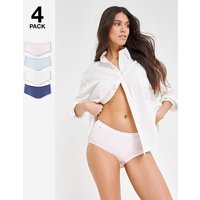 4Pk Basic Midi Knicker Multi Multi Coloured