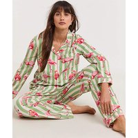 Chelsea Peers Flamingo Stripe PJ Set at JD Williams Catalogue Chelsea Peers Flamingo Stripe PJ Set.