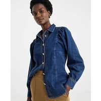 Volume Sleeve Denim Top MID