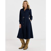Long Sleeve Denim Belted Midi Dress JD Williams