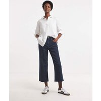 Stripe Straight Leg Crop Jeans