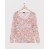 Printed Lace Long Sleeve Top