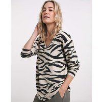 V Neck Soft Touch Printed Longline Top