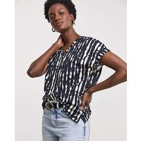 V Neck Printed T Shirt Tie Dye
