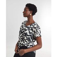 V Neck Printed T Shirt Floral Print JD Williams