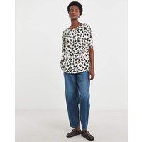 Crew Neck Short Sleeve Peplum T Shirt
