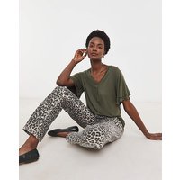 Double Angel Sleeve V Neck Top JD Williams