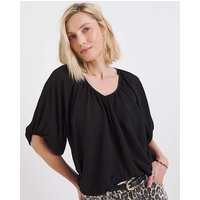 V Neck Bubble Hem Top JD Williams