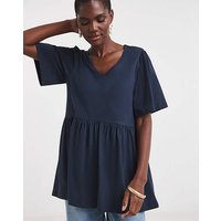 V Neck Peplum Hem Longline Top JD Williams