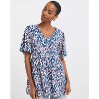 V Neck Peplum Hem Longline Top JD Williams