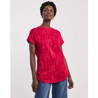 Longline Short Sleeve Curved Hem Top TIE DYE JD Williams