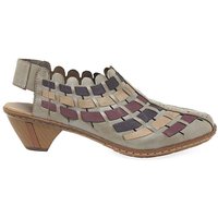 Rieker Sina Leather Woven Heeled Shoes Rieker Sina Leather Woven Heeled Shoes