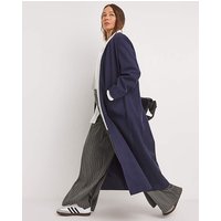 Collarless Longline Coat