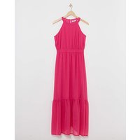 Halterneck Tiered Dress