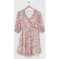 Wrap Georgette Skater Dress Floral Print