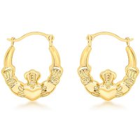 9ct Claddagh Creole Earrings