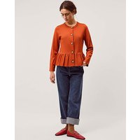 Prune Peplum Cardigan