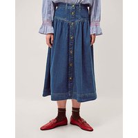 Tamsin Button Denim Midi Skirt MID