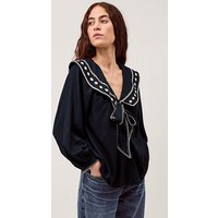 Lola Embroidered Collar Top