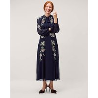 Annika Floral Chiffon Midi Dress