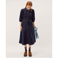 Erin Zip Denim Midi Dress