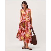 Anissa Print Pleated Midi Dress