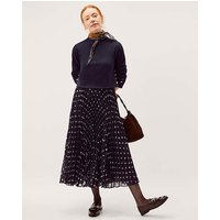 Daisy Spot Pleated Midi Dress
