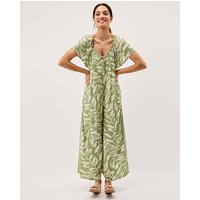 Lillie Leaf Print Jumpsuit
