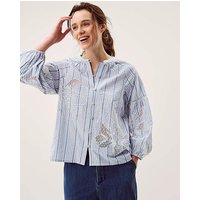 Maia Embroidered Stripe Blouse
