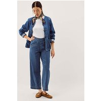 Harper Short Wide Leg Jeans Denim Blue