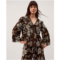 Esther Floral Linen Blend Top