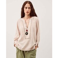 Frida Stripe Linen Blend Top