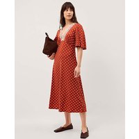 Peri Polka Dot Jersey Midi Dress