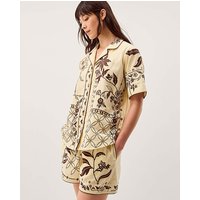Carly Tropical Embroidered Shirt