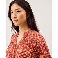 Palmer Print Smocked Jersey Top