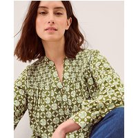 Kalani Geometric Jersey Blouse
