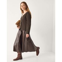 Perna V Neck Button Jersey Top