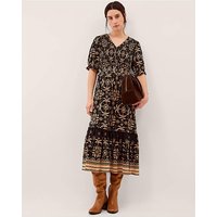 Thalia Print Jersey Midi Dress