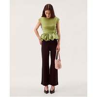 Dahlia Sleeveless Peplum Top Pale