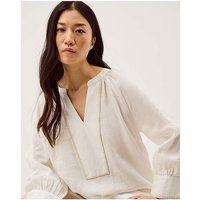 Frida V Neck Linen Blouse