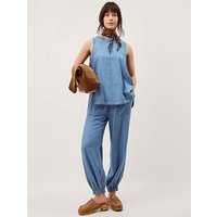 Daria Chambray Joggers Denim Blue