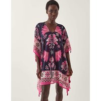 Abbie Floral Print Mini Kaftan ONE