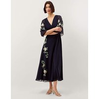Clara Floral Midi Wrap Dress