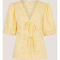 Willow Puff Sleeve Tie Front Top