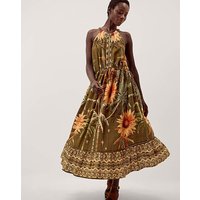 Fallon Tropical Print Midi Dress