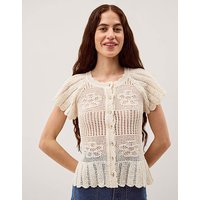 Indi Floral Pointelle Cardigan